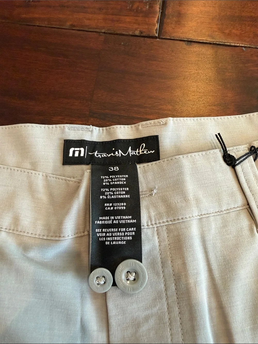 Travis Mathew Light Gray Flat-Front Men's Shorts
